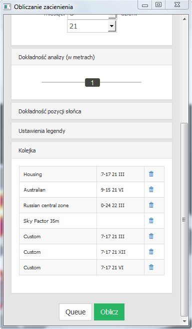 Kolejka analiz, grupowe analizy w Shadow Analysis 2