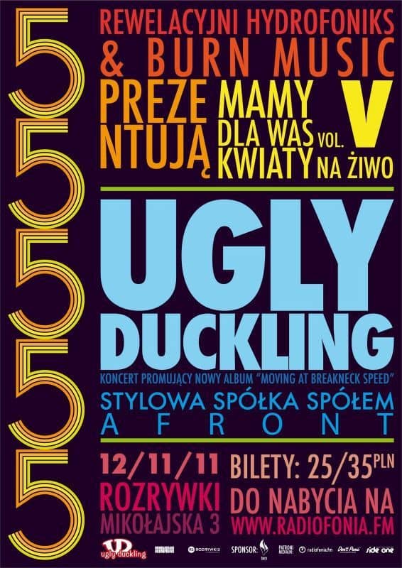 Ugly Duckling na dwóch koncertach w Polsce