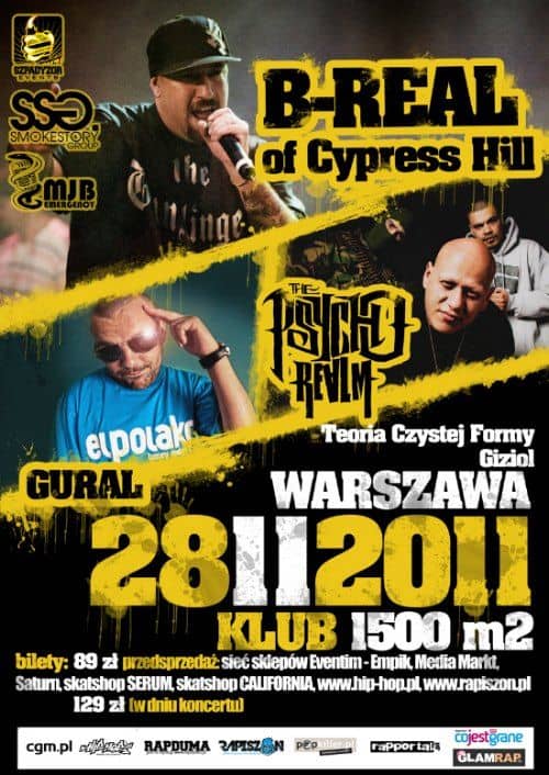 B-Real zagra już w przyszłym tygodniu w Warszawie