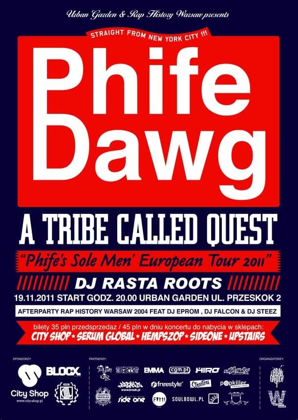 Występ Phife Dawga atrakcją Rap History Warsaw 2004