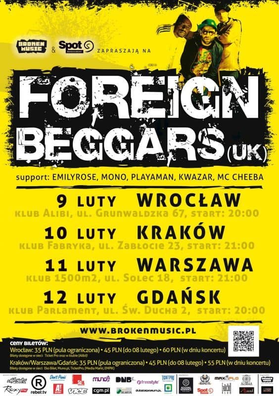 Foreign Beggars pojawią się na czterech koncertach w Polsce