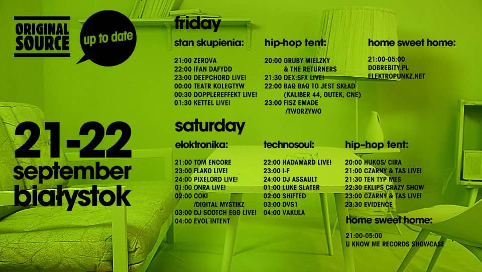 Original Source Up To Date Festival timetable