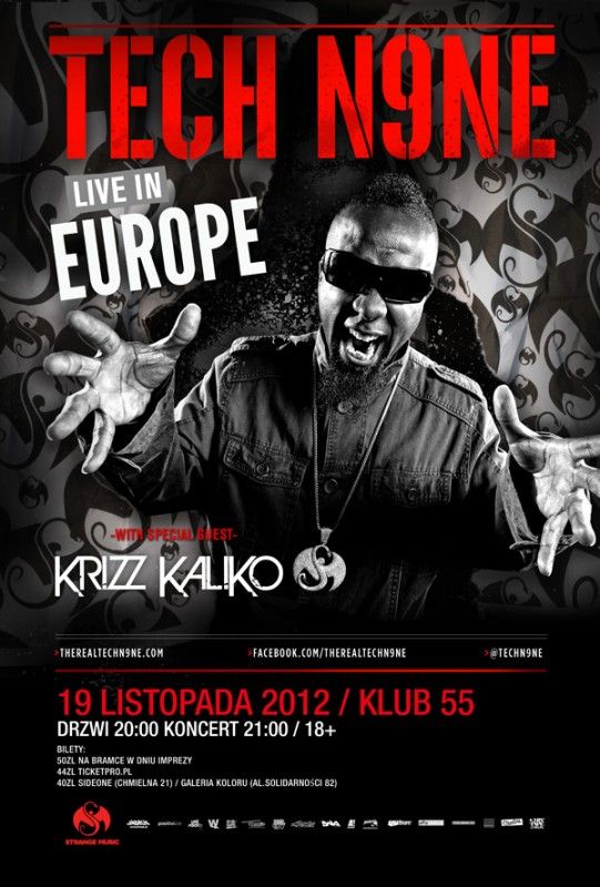 Tech N9ne w poniedziałek zagra w stolicy